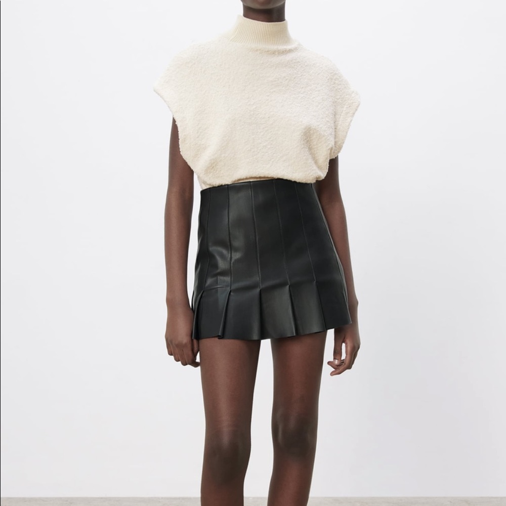 NWT Zara Box Pleat Skirt